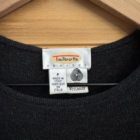 Vintage Talbots Size Medium Petite Charcoal Gray Wool Maxi Dress - Picture 2 of 11